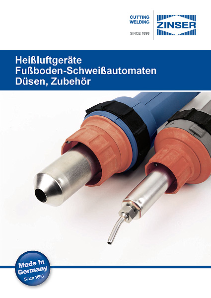 ZINSER hot air devices catalog German